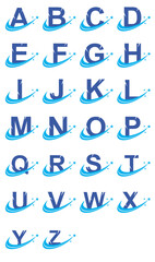 Print, calligraphy alphabet small lettering a to z font family, Set logo vector lightning effect inside all alphabet letters full pack graphic design template vector illustration, Tiger alphabet,