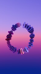 Aufkleber - This 3D minimalist design features a sci-fi inspired background, offering a sleek and futuristic aesthetic with minimalist elements..