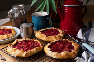 Wall Mural - galette with strawberry