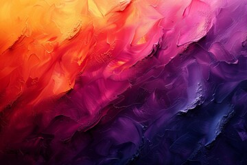 Wall Mural - Abstract colorful background. Fiery strokes of vivid orange and intense purple intertwine, creating a vibrant and dynamic banner reminiscent of a stunning sunset over a dramatic landscape.