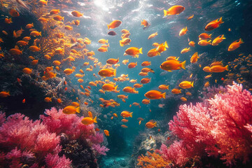 Wall Mural - Beautiful underwater world