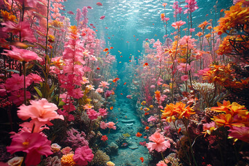 Wall Mural - Beautiful underwater world