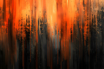 Poster - orange black grainy vertical background abstract vibrant color gradient noise texture backdrop AI