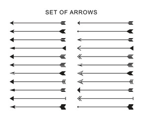 Aufkleber - Arrow icon. Mega set of vector arrows. Set of Arrows symbols direction marker, line arrows