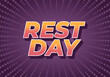 © Adipra - Rest day. Text effect in 3D style with good colors