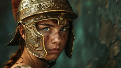 Poster - Warrior with golden helmet