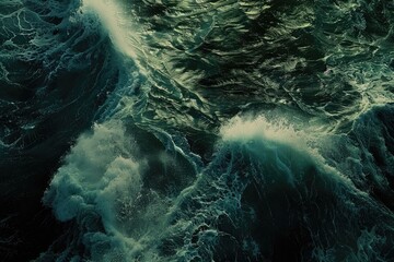 Wall Mural - This is a detail of a painting depicting an ocean wave