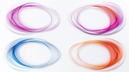 Poster - Four different colored circles on a white background. Suitable for various design projects