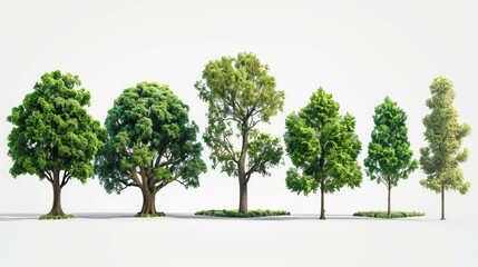 Poster - Group of trees standing in grass. Suitable for nature and environmental concepts