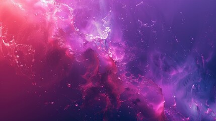 Poster - Abstract painting with vibrant purple and red colors on a black background. Suitable for modern art concepts