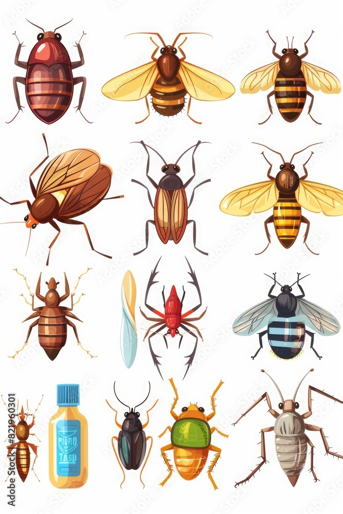 All Insects Types Collection of different types of insects, suitable for educational ...