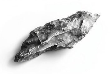 Poster - A striking black and white photo of a rock. Perfect for nature and geology themes