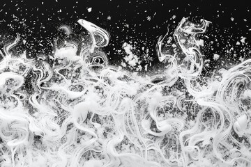 Poster - Black and white photo of bubbles, perfect for artistic projects