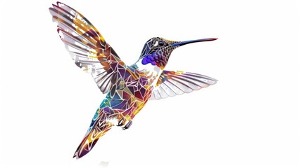 Poster - A vibrant bird soaring through the sky. Suitable for various design projects