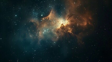 Web banner with nebulas and stars in the night sky. Space background.