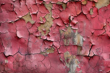 Wall Mural - Close-up of peeling paint on a wall. Suitable for texture background