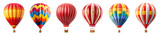 Hot air balloon png on transparent background