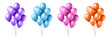 © Rawpixel.com - Pastel color balloon bunch png element set on transparent background