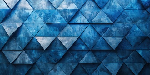 Wall Mural - Geometric blue background for the innovative technology zone