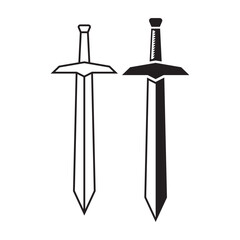 Sword icon vector design concept isolated on white background