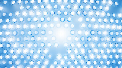 Poster - abstract blue background, a light glowing symbol of new technologies, copy space of new technologies