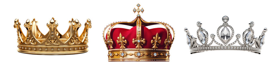 Poster - King crown png on transparent background