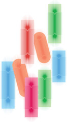 Poster - Vibrant and colorful abstract dna double helix strand illustration representing futuristic biotechnology and genetic research in science and medicine