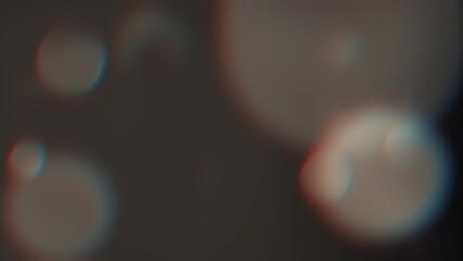 Wall Mural - Animated abstract soft bokeh floating on dark backdrop