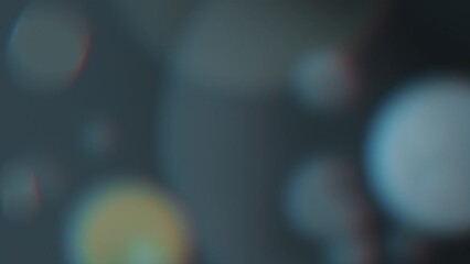 Wall Mural - Animated abstract illustration soft bokeh floating on dark background