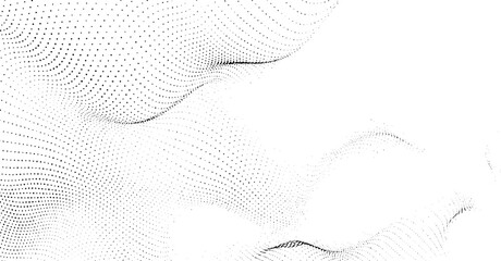 Poster - Wave line dot texture background. EPS Vector design. 