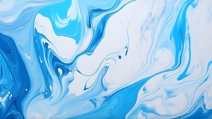 Sticker - White and blue marble background