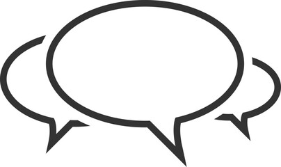 Poster - talk bubble speech icon. blank empty bubbles vector design elements. chat on line symbol template. d