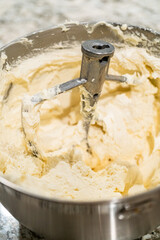 Canvas Print - Creamy Buttercream Frosting Whipped in Stand Mixer Bowl