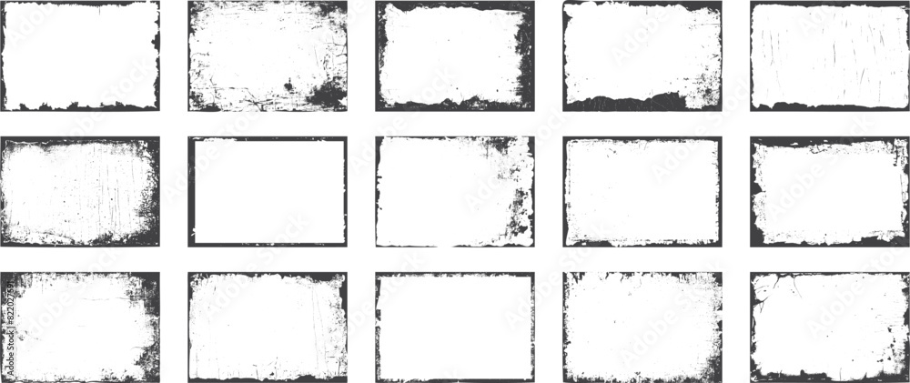 Dirty Grunge Textures Vector collection. Grunge Frames Vector. Overlay ...