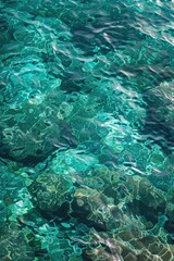 Poster - Clear water with rocks, perfect for nature backgrounds