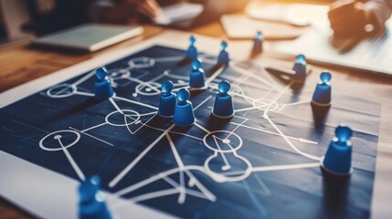 Poster - A table with a board game, suitable for various themes and concepts