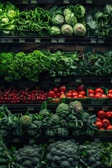 Canvas Print - Variety of vegetables for sale, perfect for grocery store concept