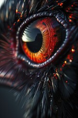 Poster - A detailed close-up of a bird's eye. Perfect for nature and wildlife themes