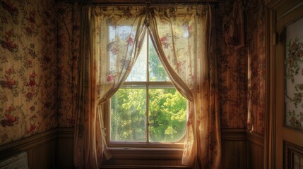 Poster - A simple window in a room, suitable for interior design projects