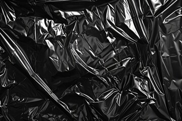 Poster - A black and white photo of a sheet of foil. Suitable for industrial and abstract design projects