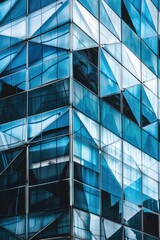 Poster - A modern skyscraper reflecting the sky. Suitable for architectural concepts