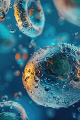 Poster - A bunch of bubbles floating in the water. Suitable for various projects