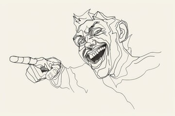 Poster - A drawing of a man holding a microphone, perfect for music and entertainment concepts