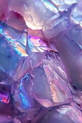 Poster - Detailed view of ice crystals, suitable for winter-themed projects