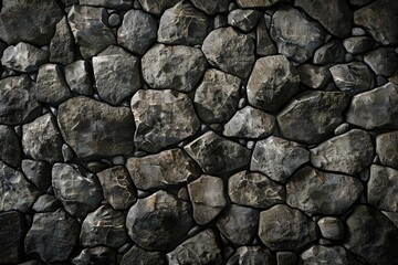 Poster - A black and white photo of a stone wall. Suitable for architectural and design projects