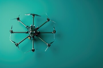 Aufkleber - A drone flying in the air, suitable for technology concepts