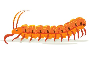 Poster - A very cute orange insect with long legs. Suitable for educational materials