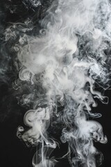 Poster - Close up view of smoke on a dark black background. Suitable for abstract concepts