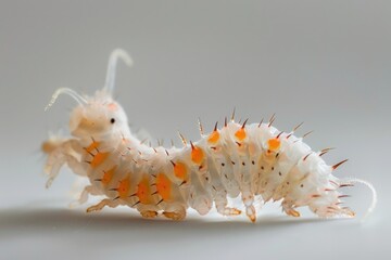 Poster - A close up of a small insect on a white surface. Suitable for educational materials