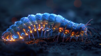 Poster - Detailed close-up of a bug on the ground. Suitable for educational materials or nature blogs